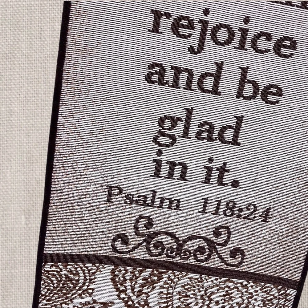 Brown and Tan Scripture Wall Hanging Decor Bell Pull Tapestry Style